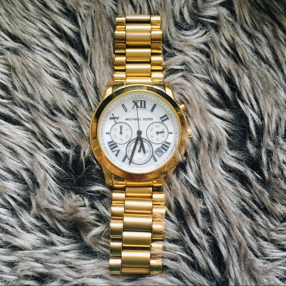 michael kors gold watch white face